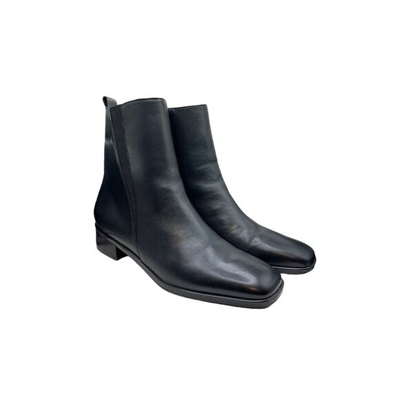 Trotters Annie Ankle Chelsea Boot Black Leather Size 8.5N - Picture 2 of 10